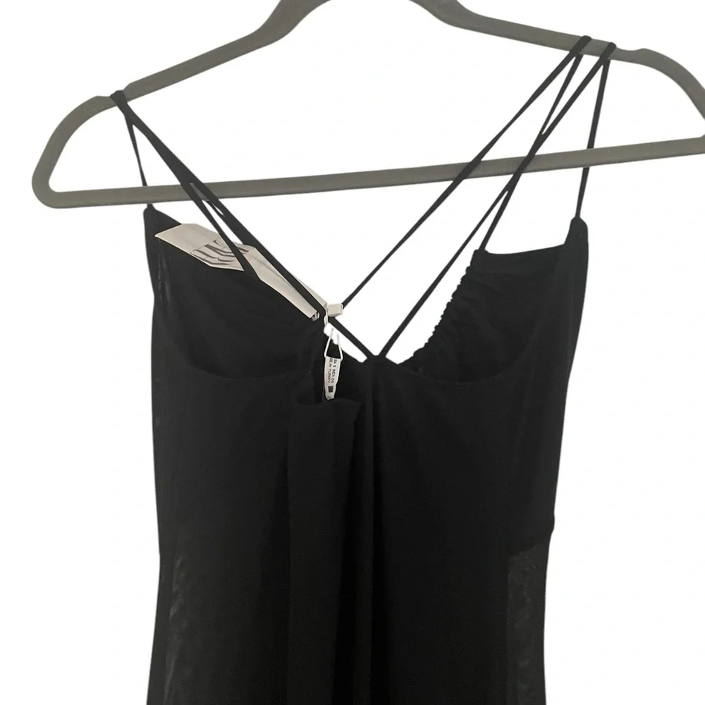NWT Zara Sheer Slinky Dress S - Picture 4 of 4